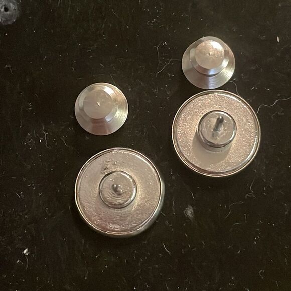 2/3” x 2/3” Perfect Fit Button round silver tone snap pant extender - Picture 8 of 13